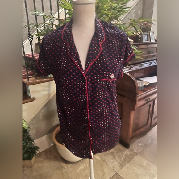 Tommy Hilfiger Valentine Day Pajama Set Large elastic waist short sleeve SOFT. - Picture 3 of 9